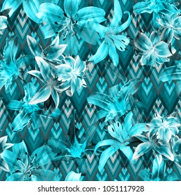 Neon Floral Pattern High Res Stock Images Shutterstock