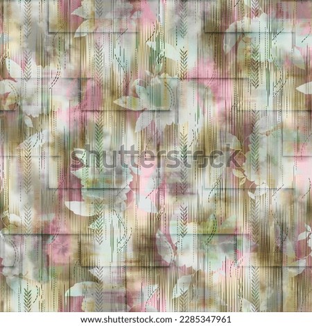Floral pattern, blur wave effect allover with creative texture endless repeat digital machin printing design saree, suit, kurti, parda, rug, chader, cover, paper, fresh high clarity sharp color image.
