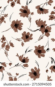 The floral pattern is suitable for printing.