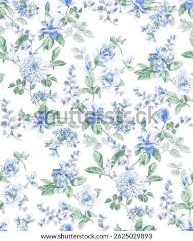 Floral pattern suitable for printing