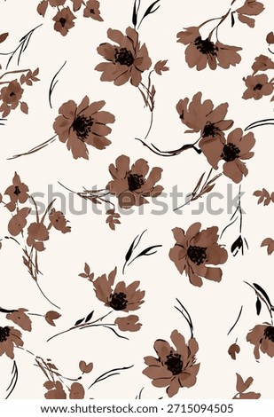The floral pattern is suitable for printing.