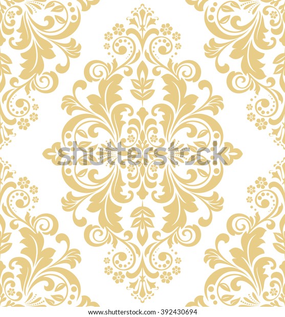 Floral Pattern Wallpaper Baroque Damask Seamless Stock Illustration ...