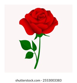 Floral Rose Clip Art Design in Vector Format - Powered by Shutterstock