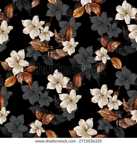 Floral seamless All over pattern with Background effects, new creation Textile Design For Fabric And Paper Print