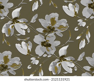 floral seamless flower allover pattern for textile  digital print, wallpaper, background, graphic design