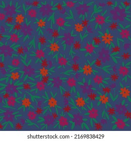 Floral  Seemless Pattern Design Blue