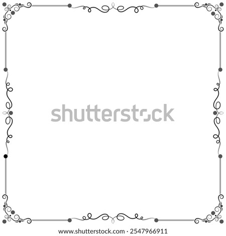 Floral simple square border and Frame,