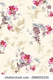 Floral, surface pattern, wallpaper, fabric 