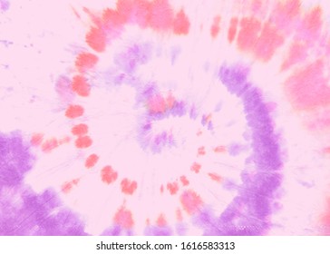 Floral Tye Dye Spiral. Pink Hippie Pattern. Tender Geometric Print. Nude Shirt Design. 1970s Effect Background. Rose Tie Dye Spiral. Batik Pattern. Fabric Design. Pastel Tie Die Spiral.