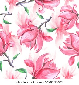 Peonies Seamless Pattern Watercolor Background Stock Illustration ...