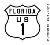 Florida us route 1 sign