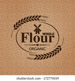 Flour Sackcloth Texture Background Illustration