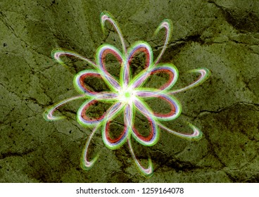 flower abstract line composition background, multicolored floral tetxture backdrop