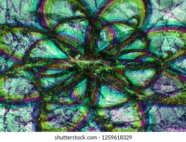 flower abstract line composition background, multicolored floral tetxture backdrop
