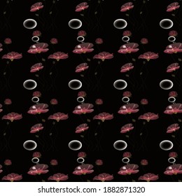 flower background color seamless pattern