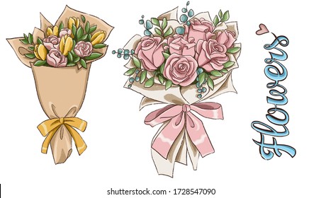 リボン イラスト 花束 の画像 写真素材 ベクター画像 Shutterstock