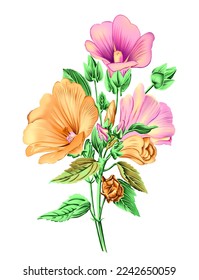 flower bunch textile print work  - Shutterstock ID 2242650059
