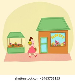 Flower Business next to flower stall - Powered by Shutterstock