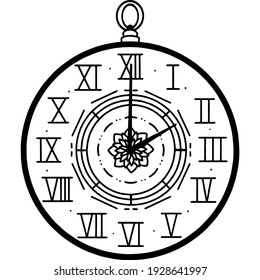 Flower Clock Design Vector Illustration Stock Illustration 1928641997 ...