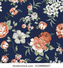 Flower design digital background pattern print 