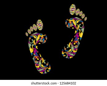 Flower footprints