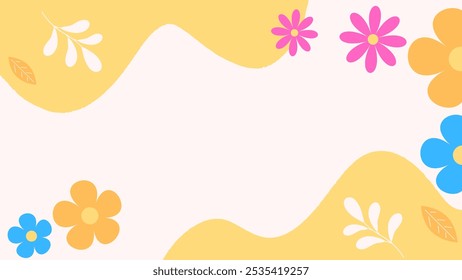 Flower Illustration Background With Different Types of Flower.