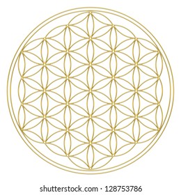 Flower Life Sacred Geometry Stock Illustration 128753786 | Shutterstock