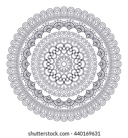 Flower Mandalas Vintage Decorative Elements Oriental Stock Illustration ...