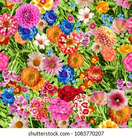 Flower Pattern Background Stock Illustration 1083770207 | Shutterstock