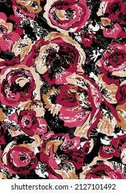 Flower Pattern Design for Print Fabric