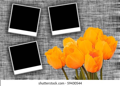 Flower with photo frame - Powered by Shutterstock