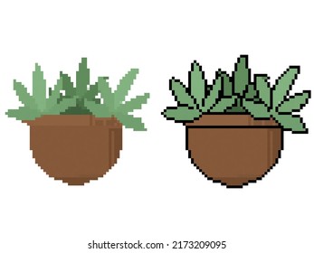 Flower Pot Pixel Art Plants Homemade Stock Illustration 2173209095 ...