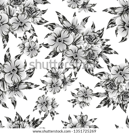 Flower print. Elegance seamless pattern.
