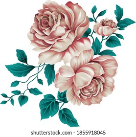 Flower of romance textile print flower design
