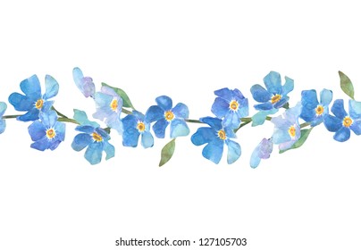 Forget Me Not Watercolor Images Stock Photos Vectors Shutterstock