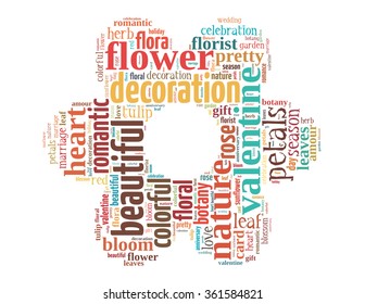 flower shaped word cloud text generator