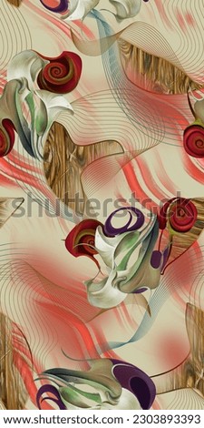 flower texstile deisgn pattern leaf