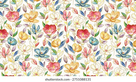 flower vinatge pattern, seamless flower pattern.
