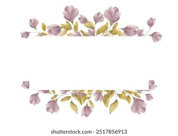 Flower wreath. Floral frame. Festive events. Wedding invitation. A set for decorating a greeting card. Vintage watercolor wreath. Event. Scrubbooking. Poster, album. - Powered by Shutterstock