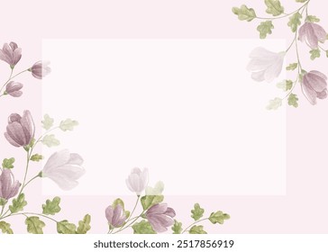 Flower wreath. Floral frame. Festive events. Wedding invitation. A set for decorating a greeting card. Vintage watercolor wreath. Event. Scrubbooking. Poster, album. - Powered by Shutterstock