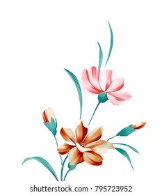 Flowers Carry Scent Spring Leaves Flowers Stock Illustration 795723952 ...