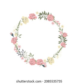 Flowers, Circular Floral Border, Wedding Invitation Flower Frame, Flower, Wedding Flower, Circular Flower