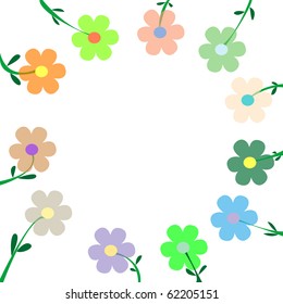 Flowers Concept Abstract Art Illustration Vector Stock Illustration ...