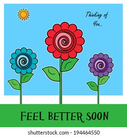 Flowers Feel Better Soon Stock Illustration 194464550 | Shutterstock