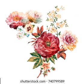 Flowers Are Full Of Romance, The Leaves And Flowers Art Design