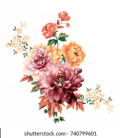 Flowers Are Full Of Romance, The Leaves And Flowers Art Design