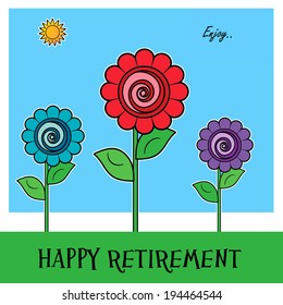 Flowers Happy Retirement Stock Illustration 194464544 | Shutterstock