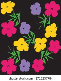Flowers inspired in Andy Warhol