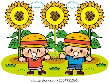 flowers, july, august, for children, midsummer, plants, early summer, midsummer, summer vacation, refreshing, cute, simple, stylish, pretty, pop, illustration, june, straw hat, material - Powered by Shutterstock