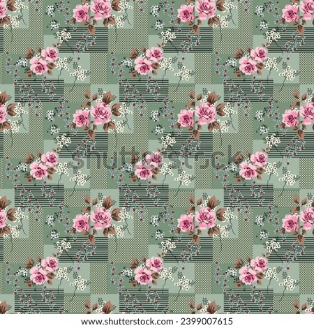  Flowers Pattern Fabric Stok Illustrious 2139207677 | Shutterstock